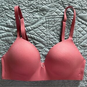 Tommy John Second Skin Lightly Lined Wireless Bra Mauve Rose Pink Bra Size 32D